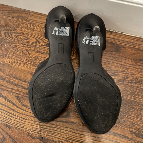 Fioni Black Satin Three Inch Heels - Picture 8 of 8